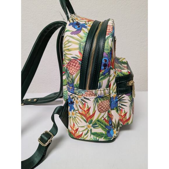 Disney Loungefly Lilo & Stitch Hawaiian Pineapple All Over Print Mini Backpack main image 7